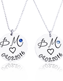 Perfect couple - set coliere personalizate argint